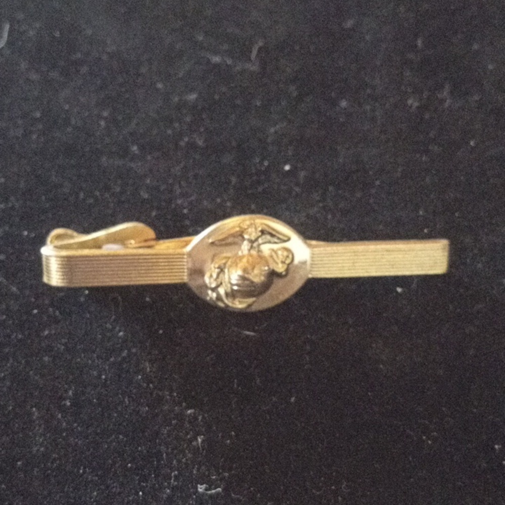 Gold Tone Marine Corps Tie Clip